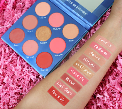 Rude Blush Crush - 9 Color Blush Palette Level Up