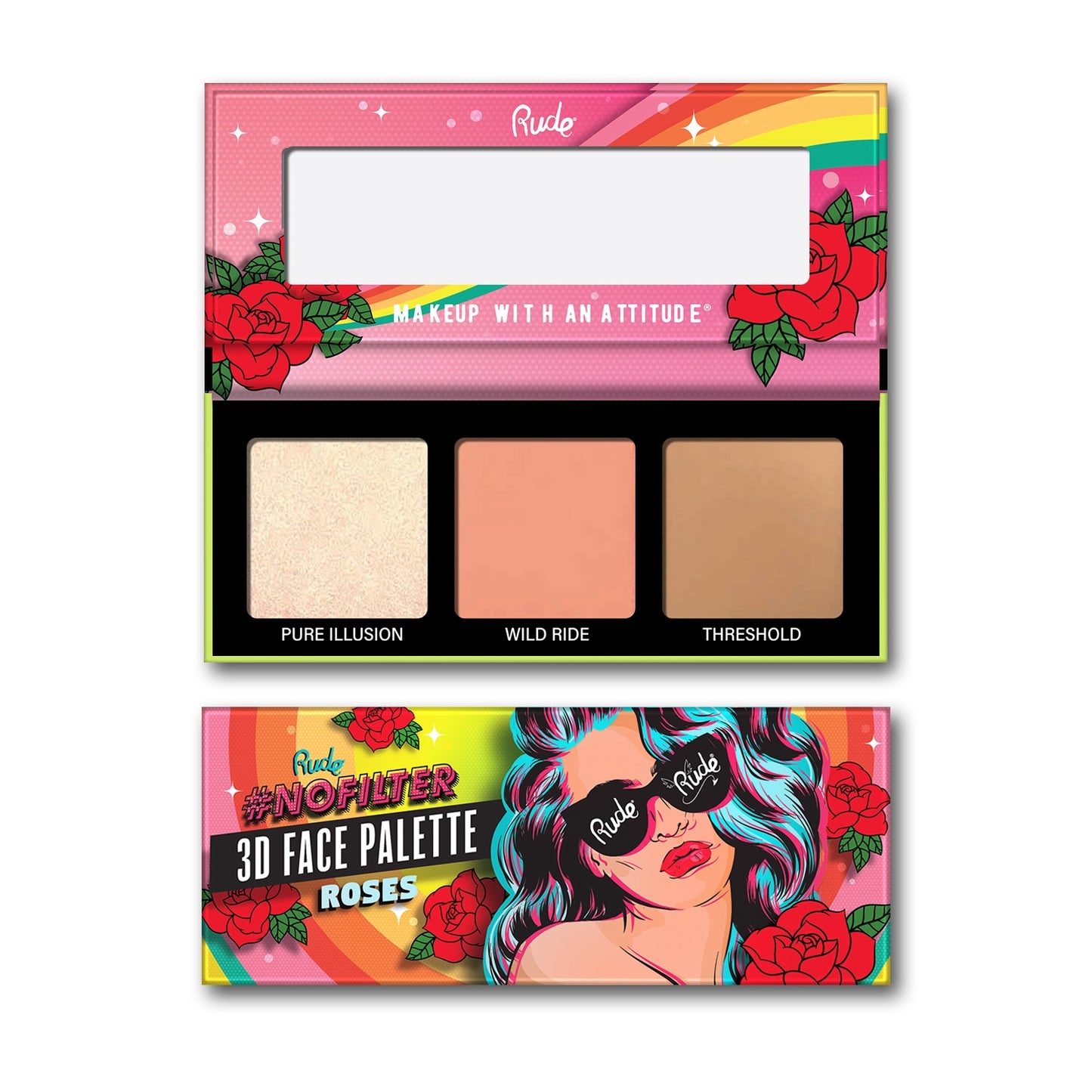 Rude Nofilter 3D Face Palette