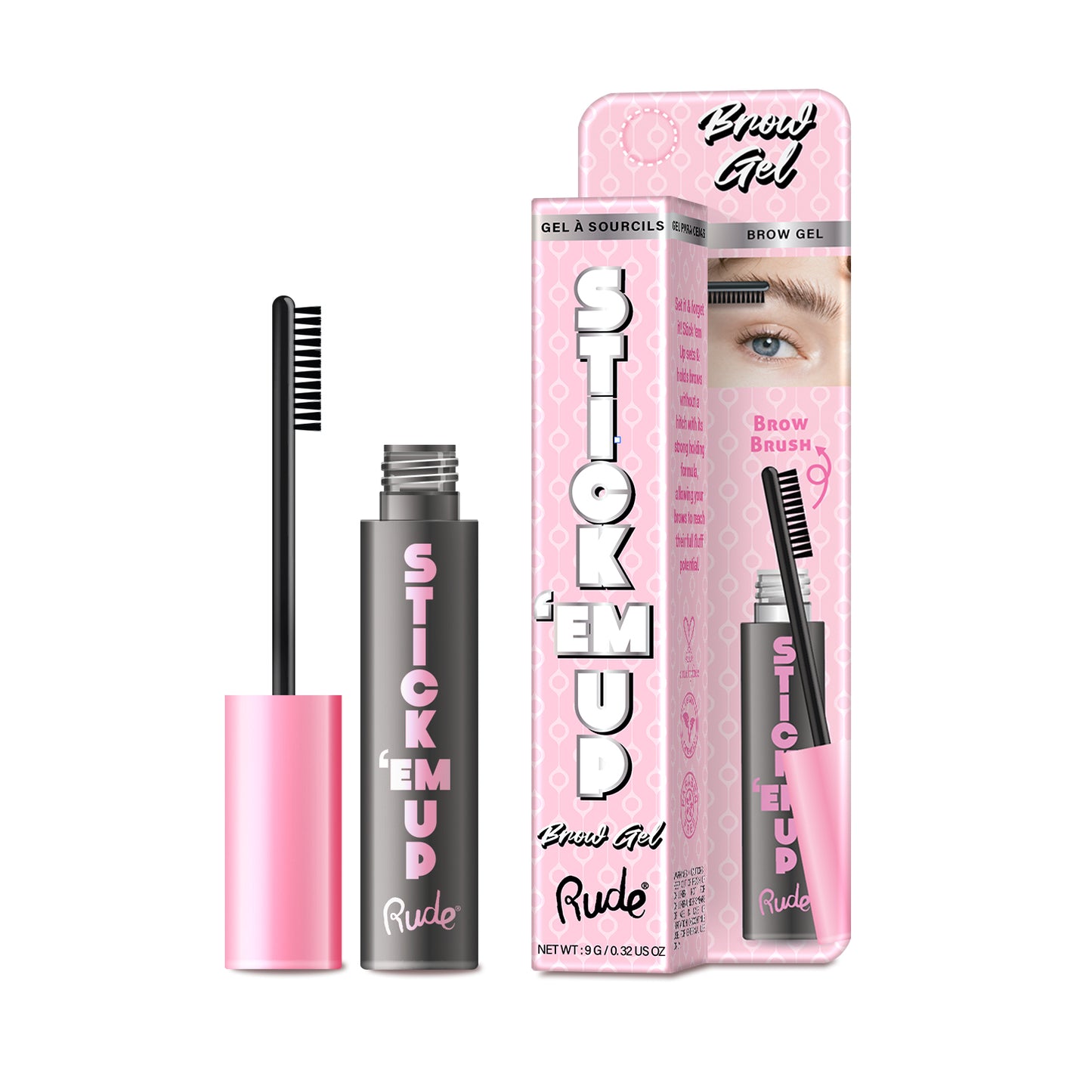 Rude Stick'Em Up Brow Gel