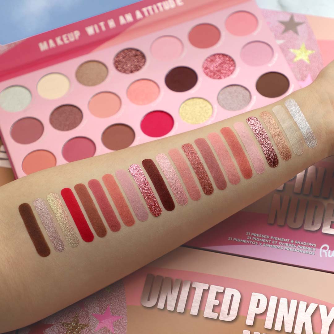 Rude United Pinky Nudes - 21 Pressed Pigment & Shadows Palette