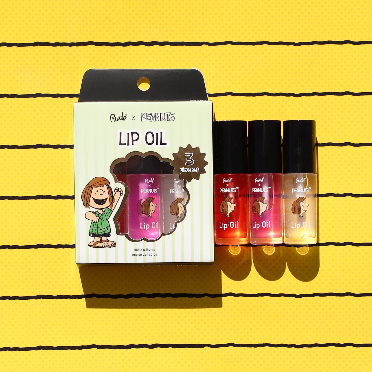 Rude Peanuts Lip Oil - 3 Piece Set