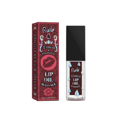 Rude Lip Oil Massage Tinted & Plumping Lip Oil